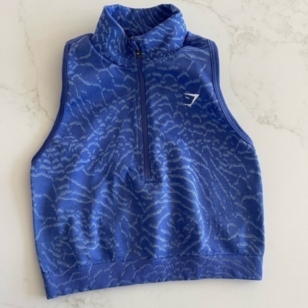 Gymshark Zip Cropped Tank (women’s small)